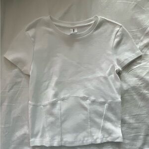 Abound White Crop Top